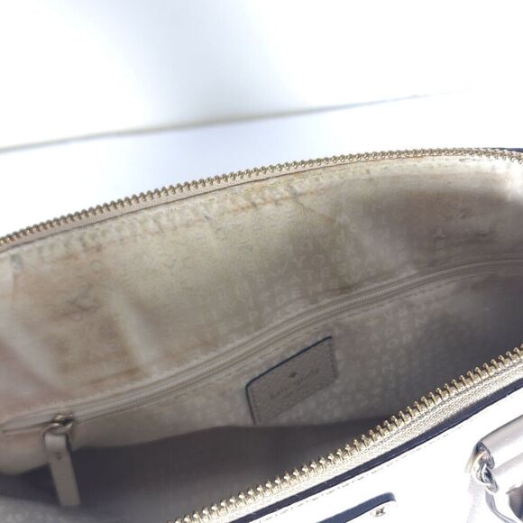 KATE SPADE NEW YORK Wellesley Rachelle ivory Leather Satchel Bag Purse - Picture 11 of 16